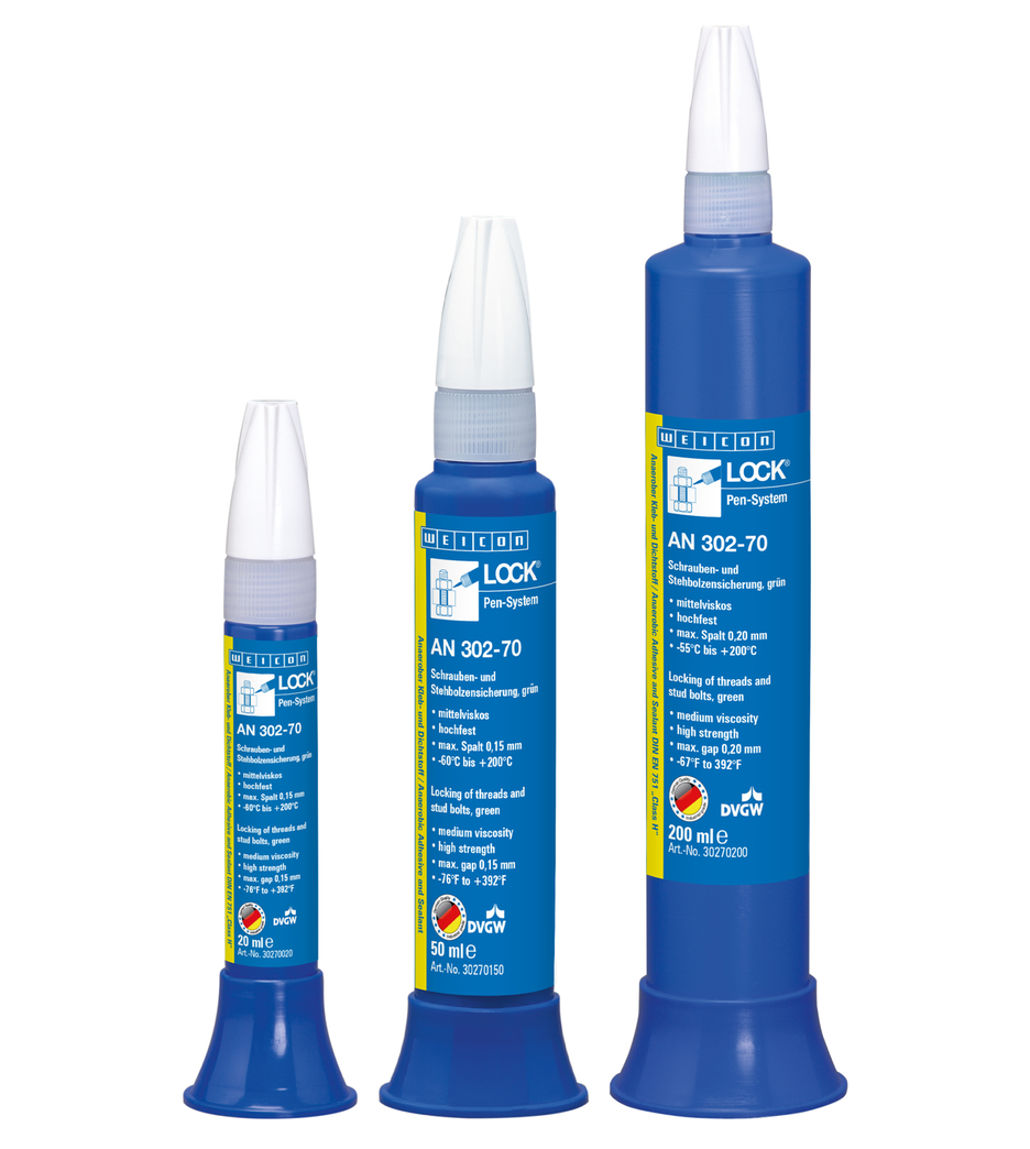 WEICON螺纹锁固胶 AN 302-70 | high strength, medium viscosity, with drinking water approval