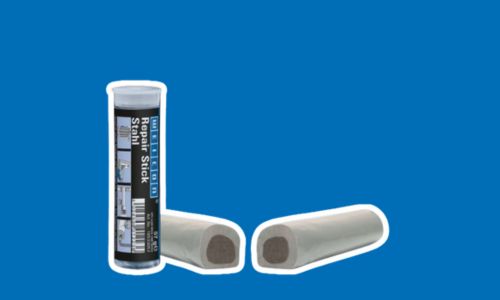 蓝色背景上的修补粘土