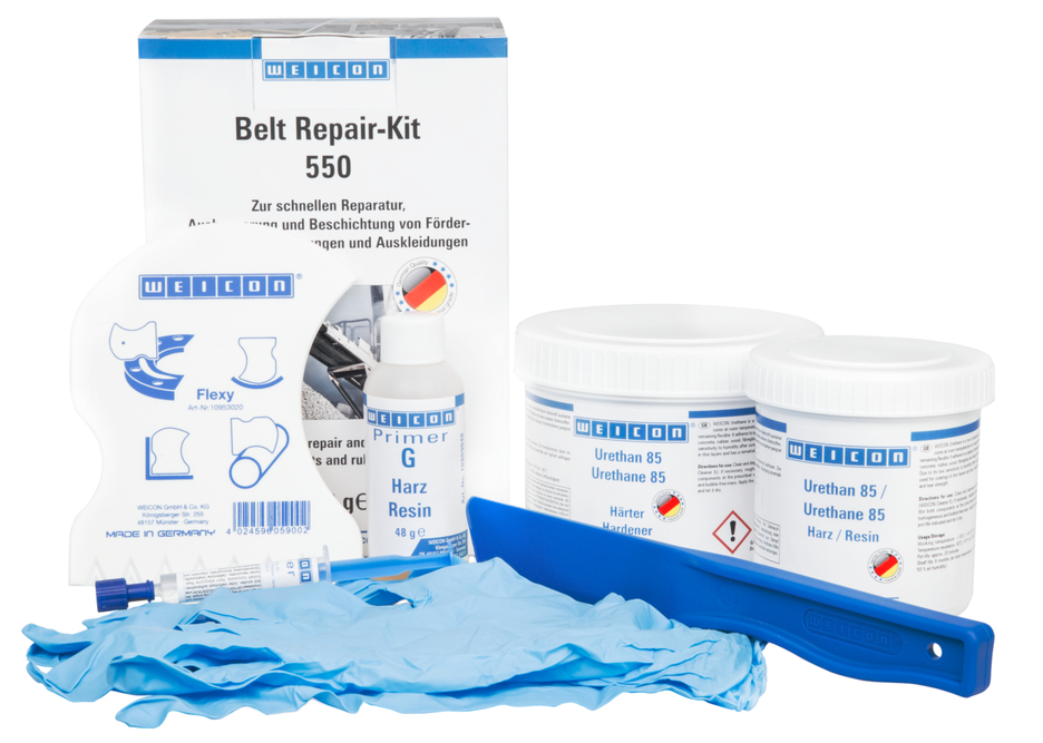 皮带维修套装 | polyurea repair and coating compound for rubber surfaces, work pack