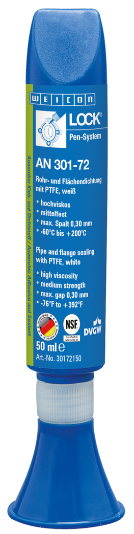 WEICON螺纹锁固胶 AN 301-72 | with PTFE, medium strength, high-temperature-resistant
