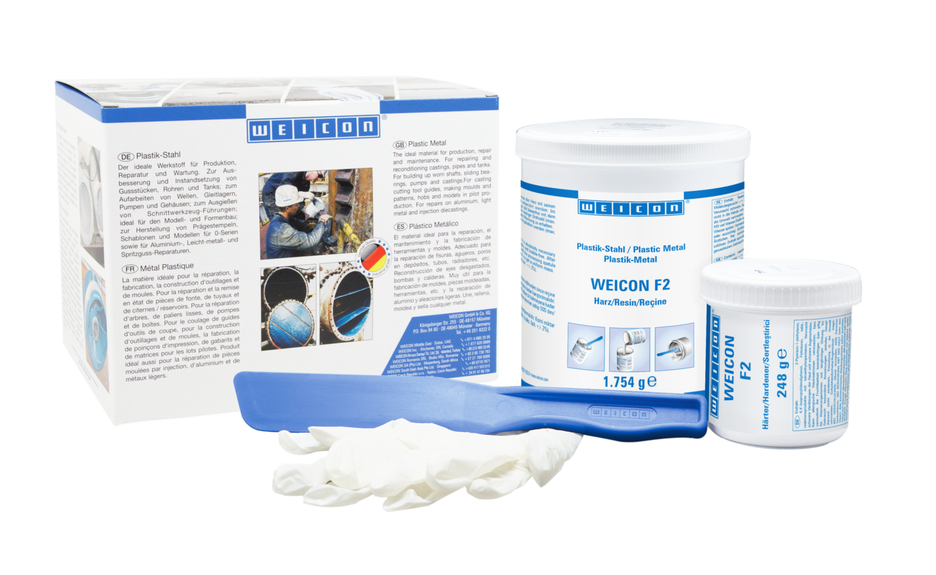 WEICON F2 | 用于维修和间隙填补的铝填充型环氧树脂产品