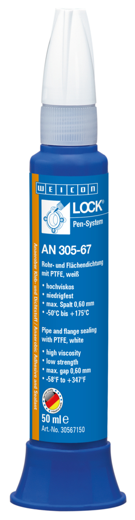 WEICON螺纹锁固胶 AN 305-67 | with PTFE, low viscosity
