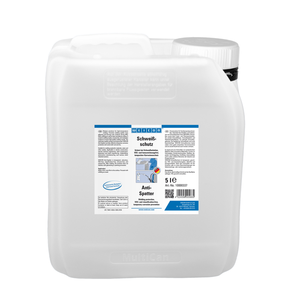 焊接保护剂/防飞溅剂环保型 | 焊接作业中无VOC且无标签的保护剂