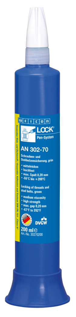 WEICONLOCK® AN 302-70 螺纹锁固胶 | 高等强度，中等粘度，获得饮用水接触许可