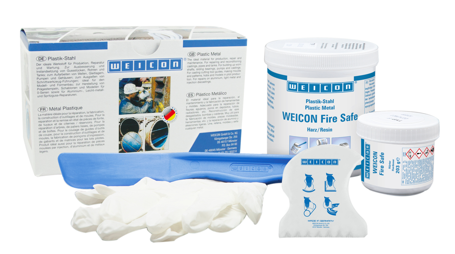WEICON 阻燃型耐冲击金属修补剂 TB Flex F | 具有阻燃性能的双组份粘合剂