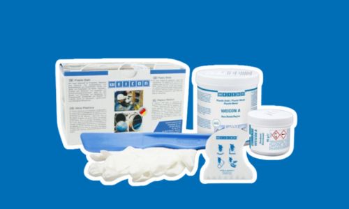 蓝色背景上的环氧树脂系统