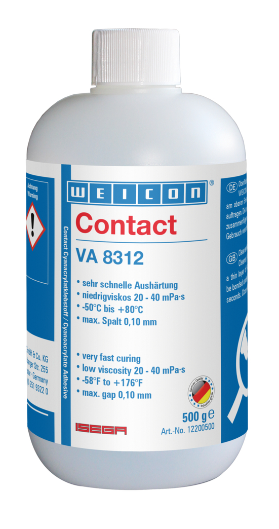 VA 8312 氰基丙烯酸酯粘合剂 | instant adhesive for the food sector as well as EPDM elastomers and rubber