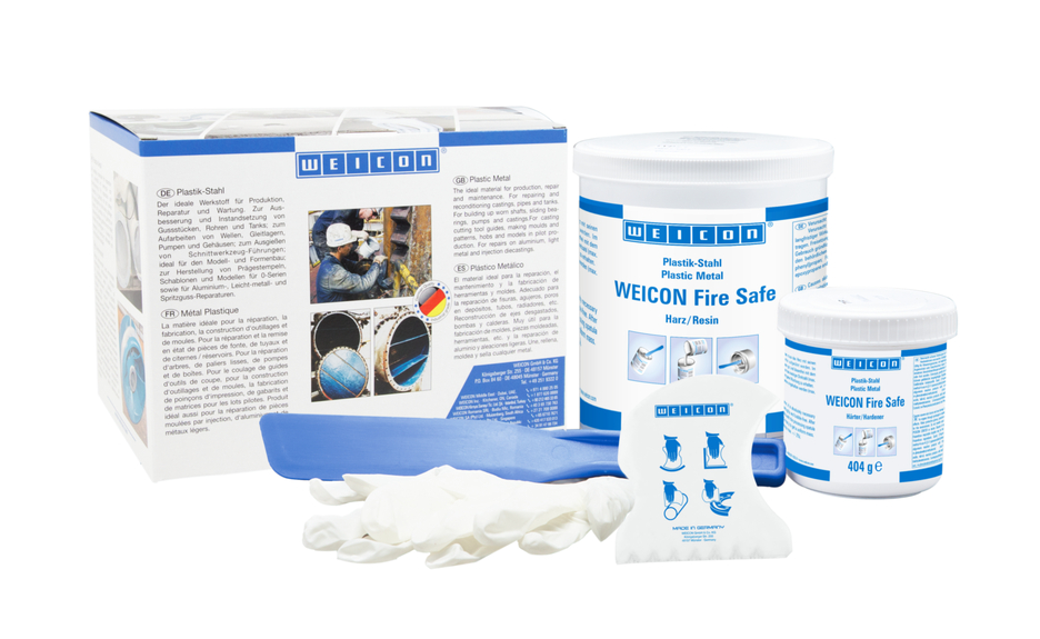 WEICON 阻燃型耐冲击金属修补剂 TB Flex F | 具有阻燃性能的双组份粘合剂
