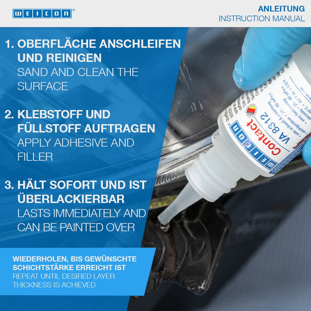 ‌瞬间胶填充剂套装 | transparent special filler and cyanoacrylate adhesive Contact VA 8312