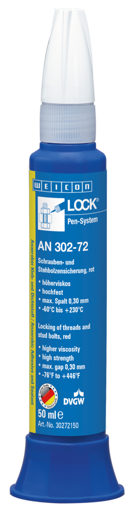 WEICON螺纹锁固胶 AN 302-72 | high strength, higher viscosity, with drinking water approval