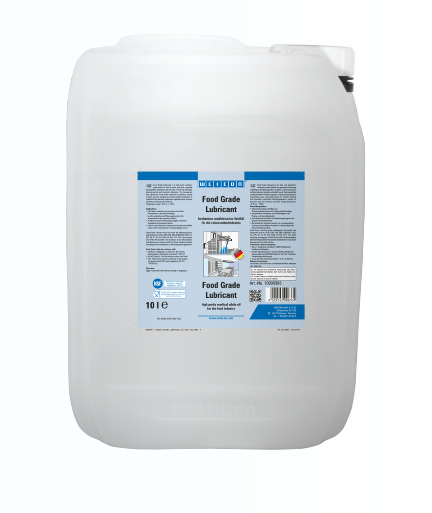 生物环保型工艺液 | NSF H1 等级的食品行业用润滑保养油