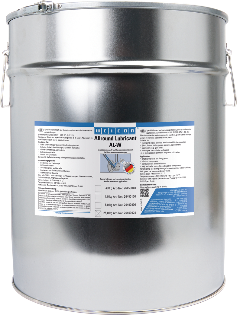 高效润滑脂AL-W | special lubricant also for underwater applications
