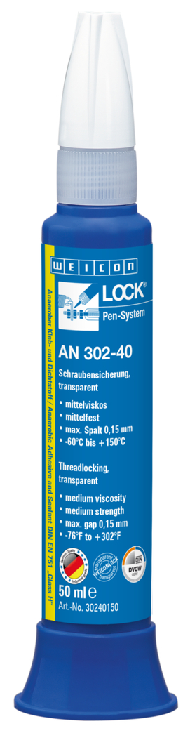 WEICONLOCK® AN 302-40 螺纹锁固胶 | 获得德国 DVGW 认证许可的中等强度密封胶