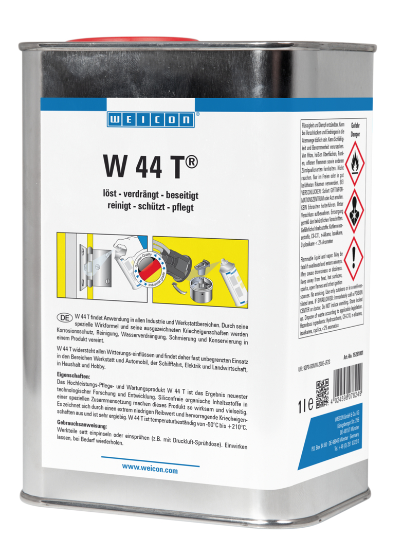 W 44 T® 万用防锈润滑剂 | 五倍功效的润滑油与多功能油