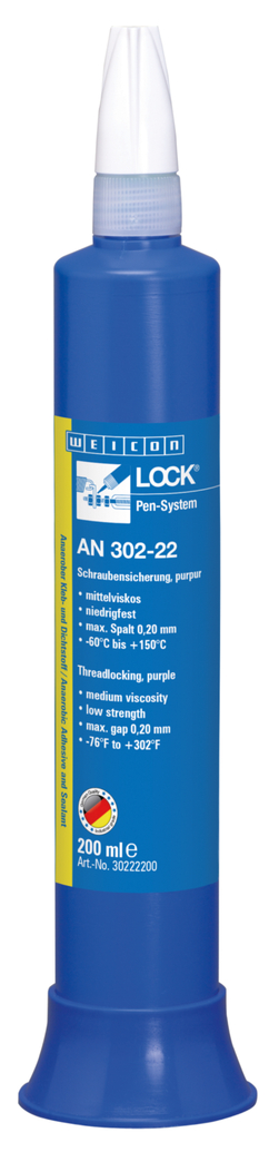 WEICON螺纹锁固胶 AN 302-22 | low strength, medium viscosity