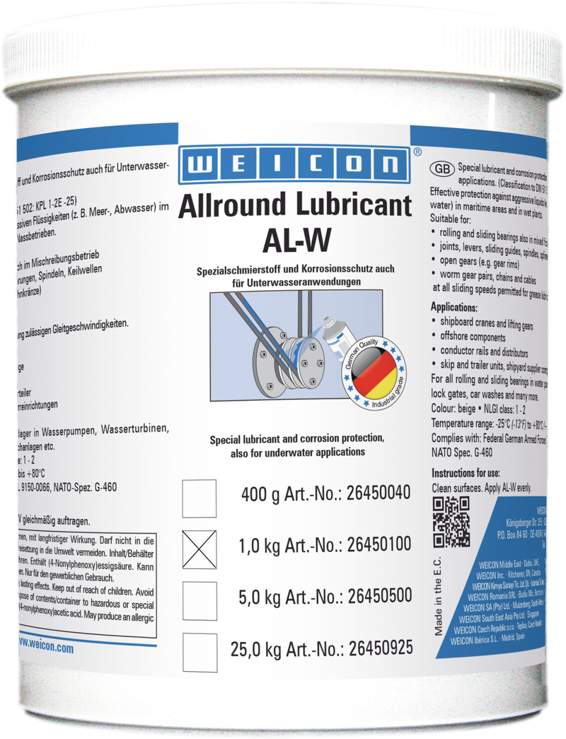 高效润滑脂AL-W | special lubricant also for underwater applications