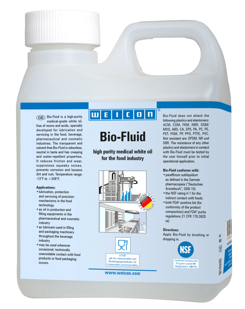 生物环保型工艺液 | lubricating and care oil for the food sector NSF H1