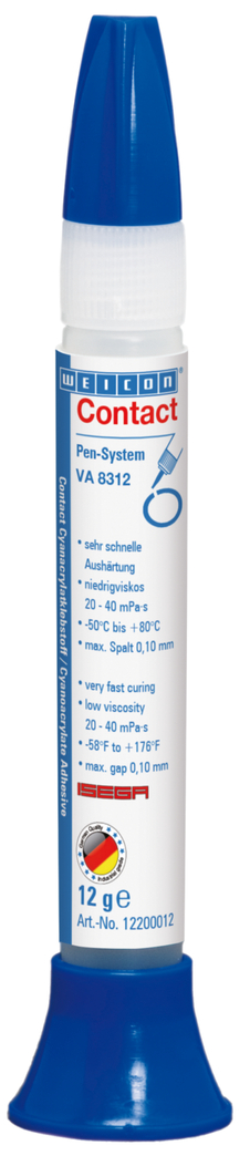 VA 8312 氰基丙烯酸酯粘合剂 | instant adhesive for the food sector as well as EPDM elastomers and rubber